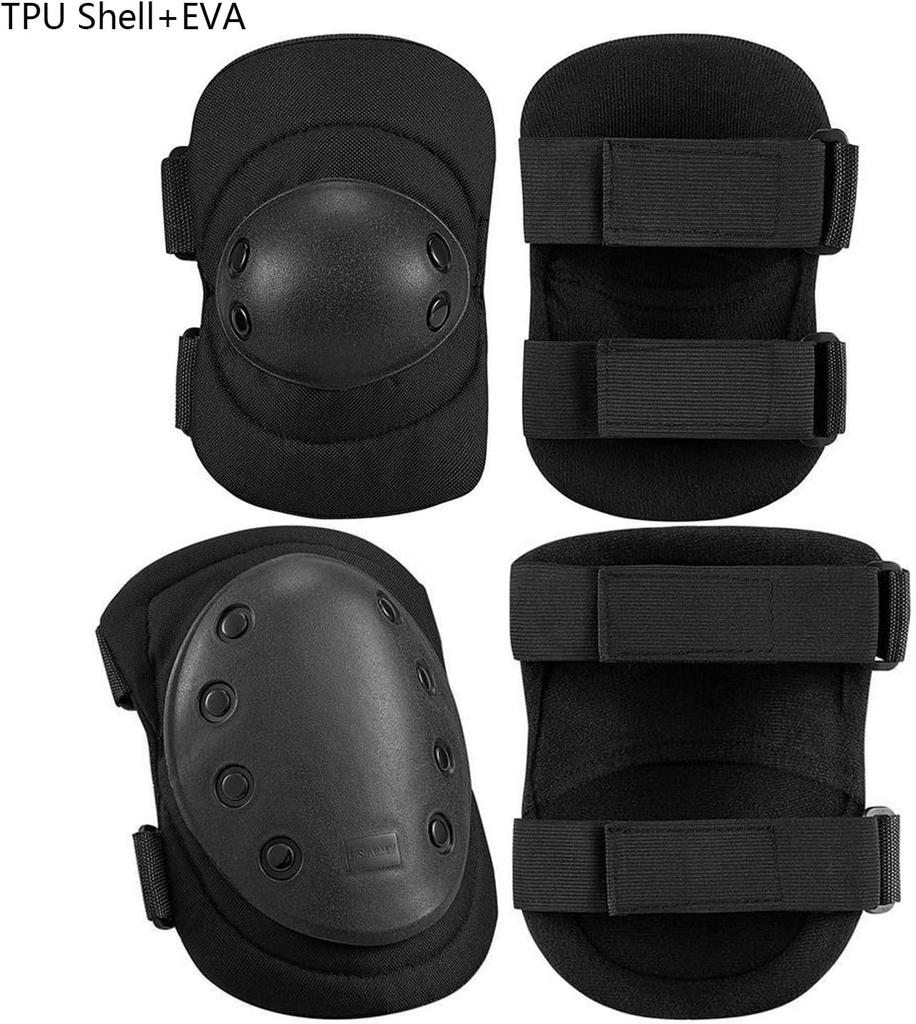 Military Tactical Knee Pad Elbow Pad Set Airsoft Knee Elbow Protective Pads Combat Paintball Skate Outdoor Sports Safety Guard