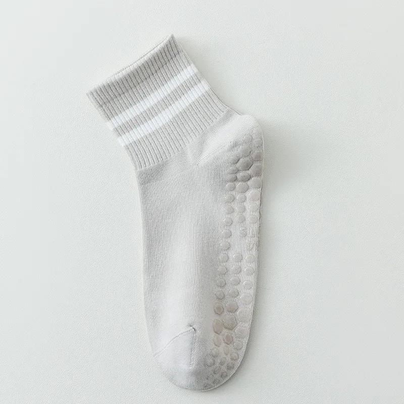 Yoga Socks Women Professional Silicone Non-slip Pilates Socks Casual Striped Cotton Indoor Floor Gym Fitness Dance Sports Socks