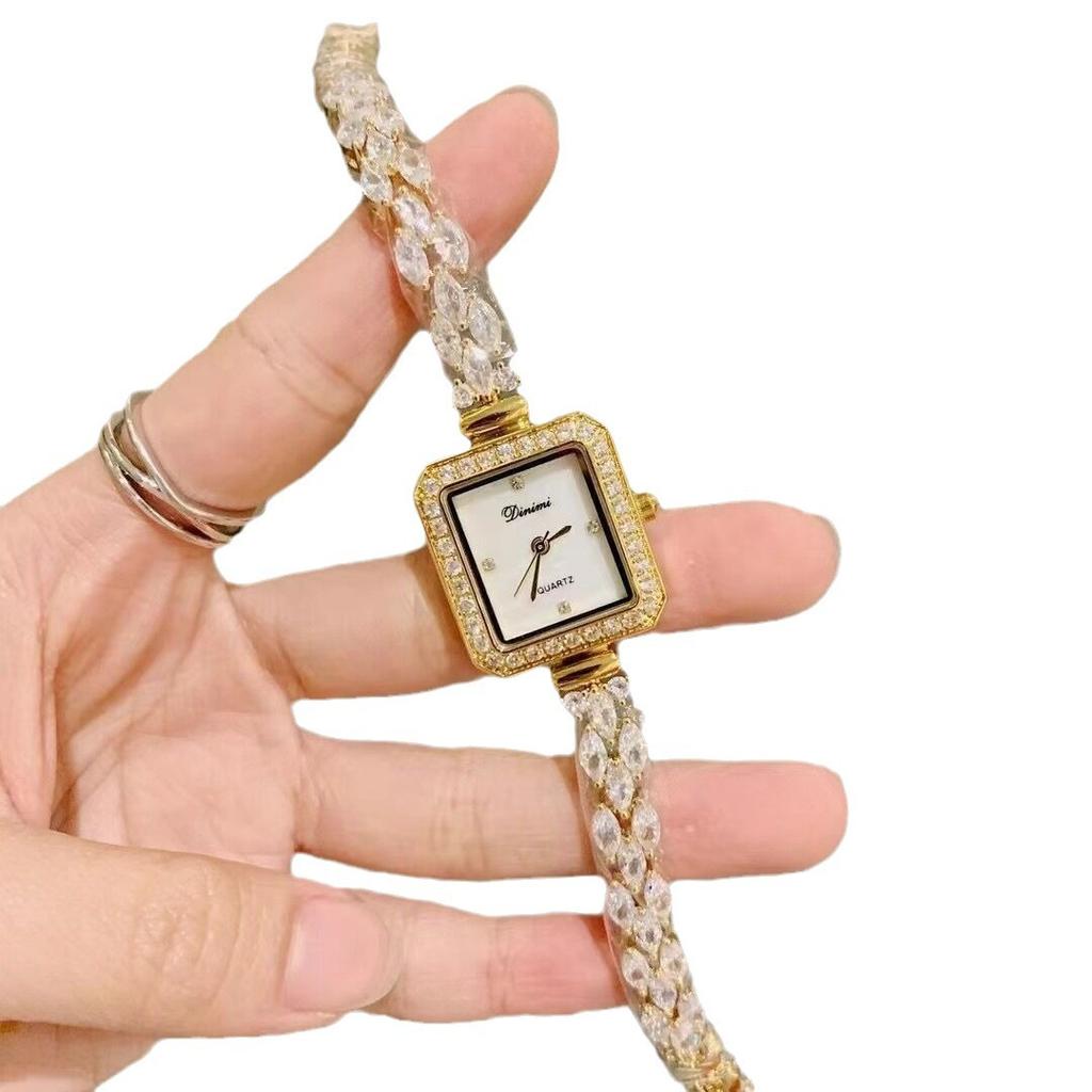 Square Bracelet Watch Women'S Diamond-Encrusted Diamond-Filled Exquisite Fritillary Niche Fashion Women'S Watch
