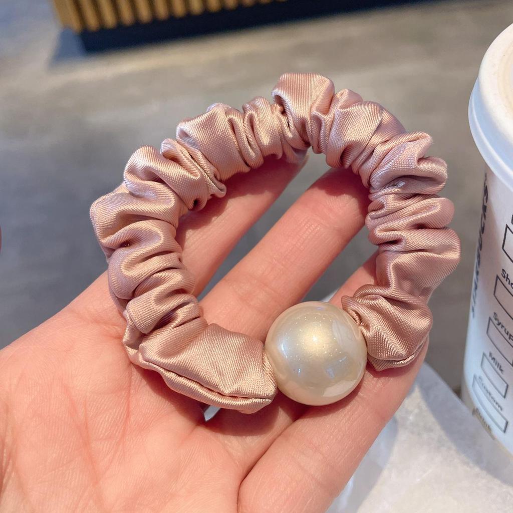 Silky Pearl Elastic Hair Tie - Korean Fashion Basic