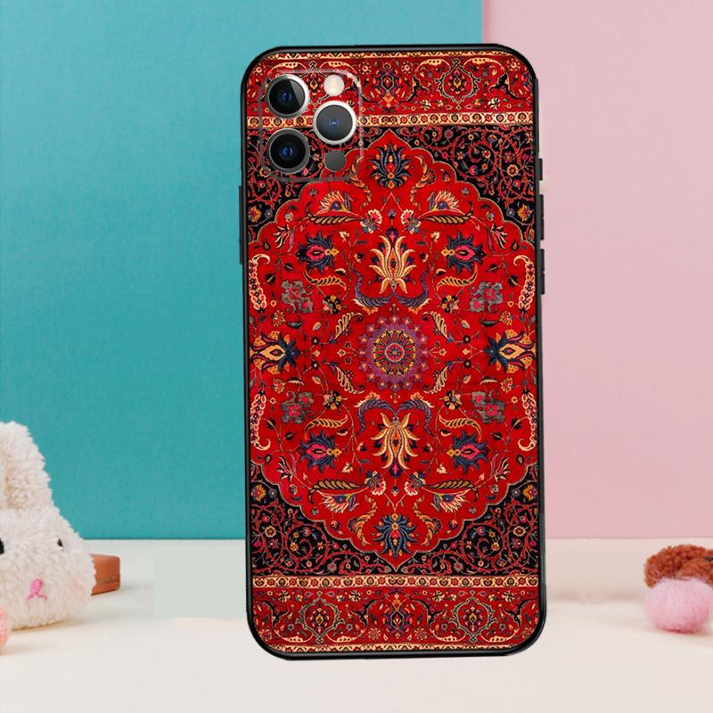 

Persian rug art Phone Case For iPhone 16 15 14 13 12 11 Pro Max 12 13 mini XR 15 16 Plus 16e Cover Coque iPhone 16e