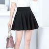 Women High Waist Sun Skirt Elastic A Line Mini Skirt Anti Chafing Lined Flared Pleated Skirt Spring Summer Casual Skirt