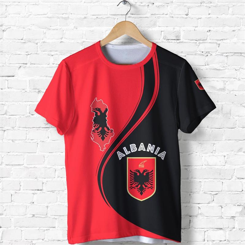 Albania National Football Team Jersey 2026 Men's Soccer T-Shirt Albania Flag Eagle Graphic Tee Sports Fan Gift