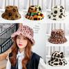 Winter Soft Casual Faux Fur Fisherman Cap Panama Hat Sun Cap Bucket Hat