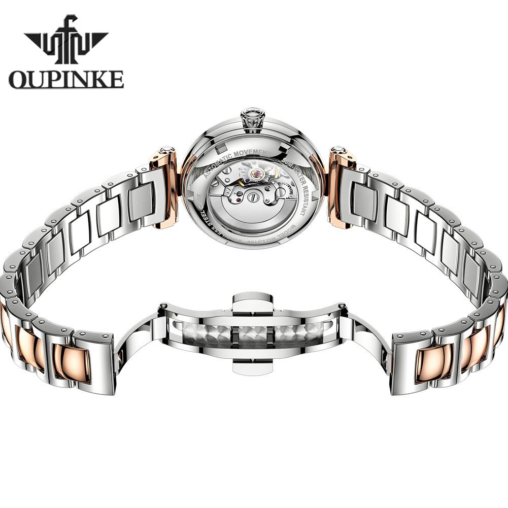 OUPINKE Montres Marque de Mode Montre Mécanique Automatique Étanche Montre pour Femme