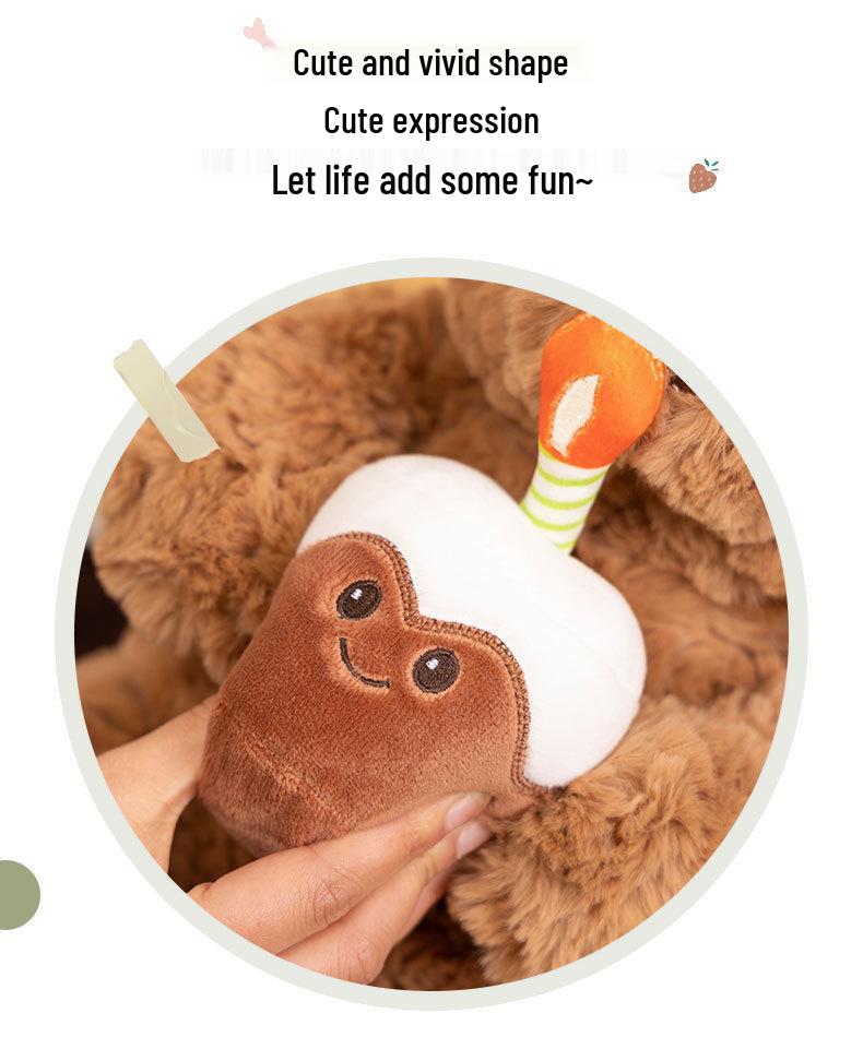 Birthday Teddy Bear Plush with Top Hat - Cute Gift for Bestie or Kids