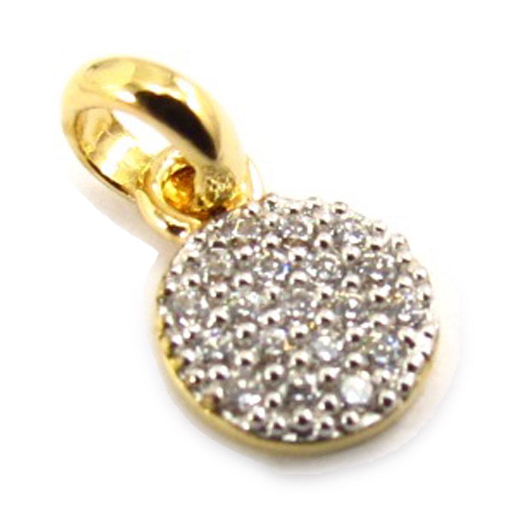 Les Trésors De Lily [K1432] - Pozlacený přívěsek 'Bohyně' Bílé zlato - 7 mm