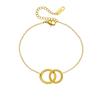 Gold Interlocking Circle Bracelet for Women