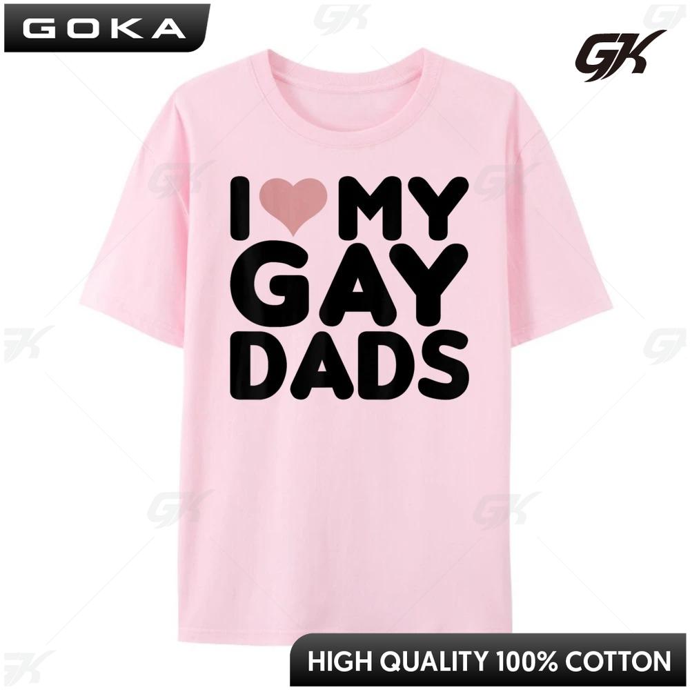 

I Love My Gay Dads I Heart My Gay Dads Lgbtq Quotes Vintage Graphic Printed T Shirt Men Mens Shirts Tops Tees Big And Tall 4XL