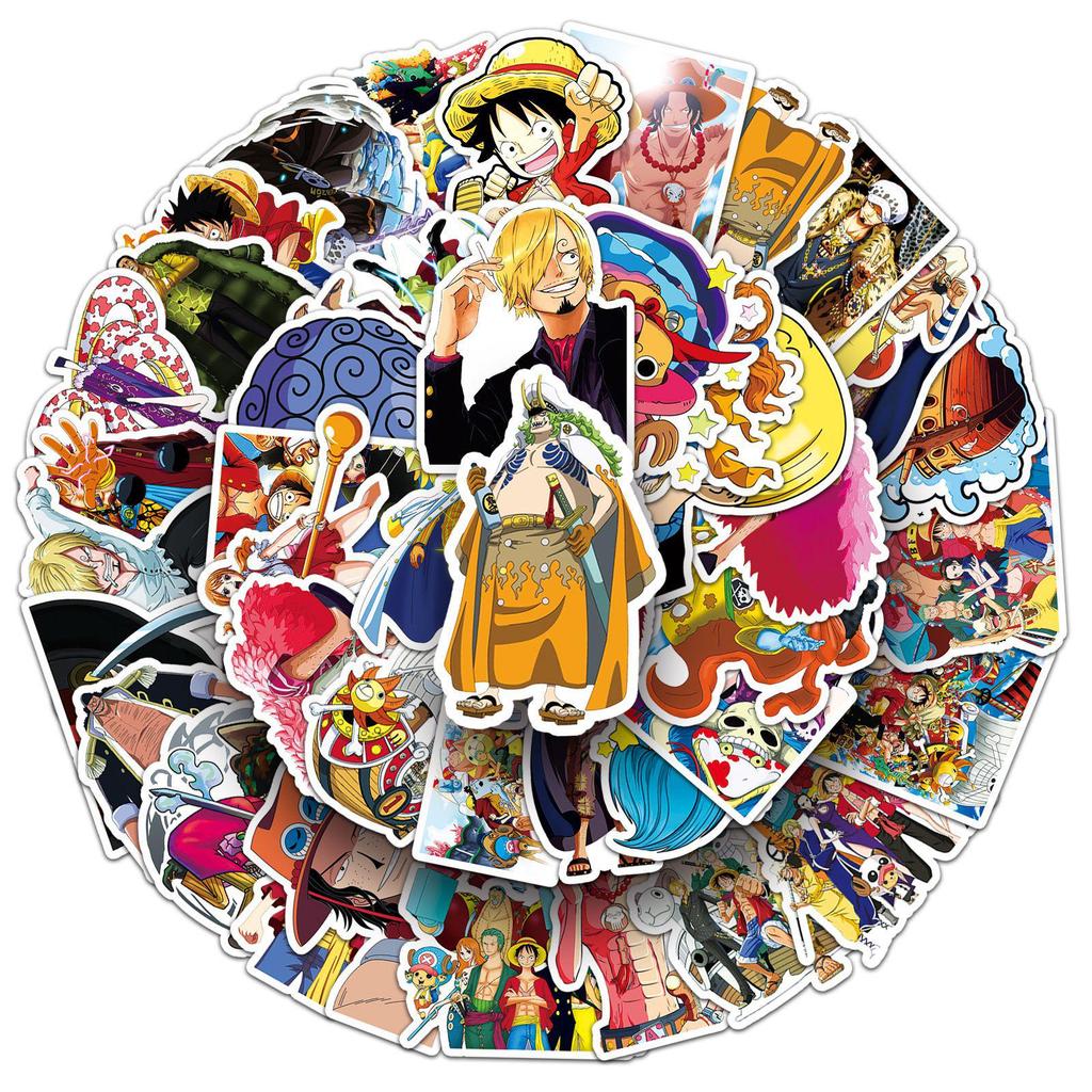 50 Waterproof One Piece Anime Character Stickers for Phone Cases