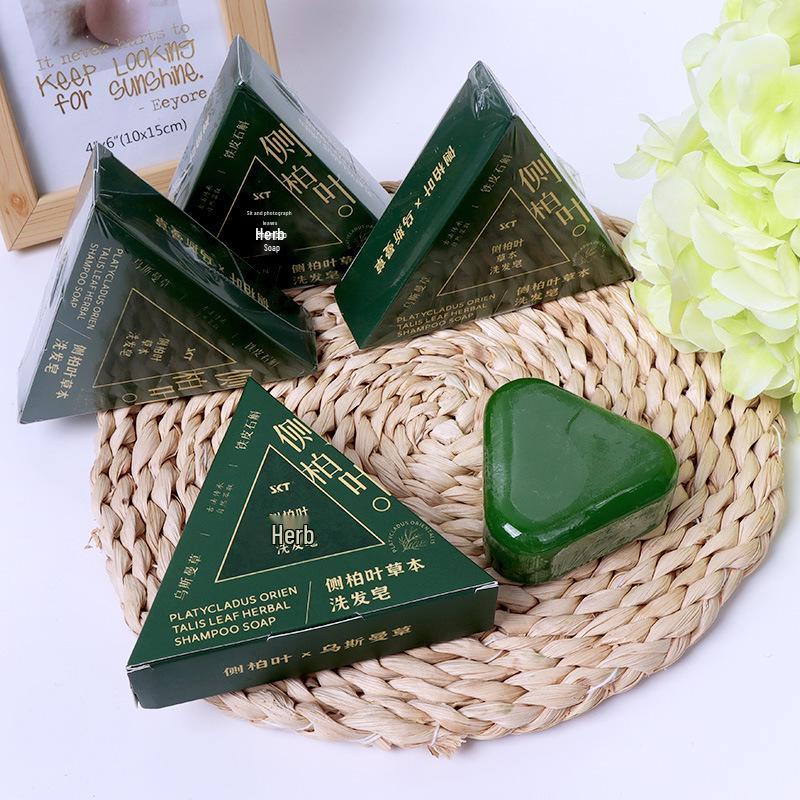 Xinjiang He Shou Wu Cypress Shampoo Bar - Handmade Hair Strengthening, Anti-Dandruff, Volumizing & Oil Control