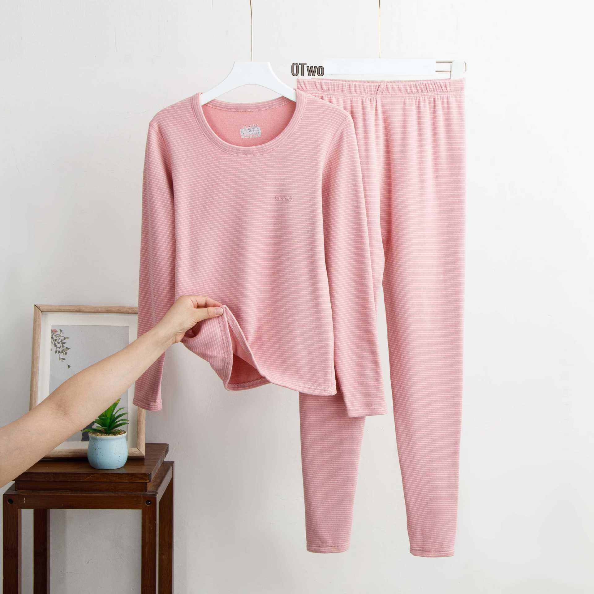 Unisex Cashmere Silk Striped Thermal Set for Autumn/Winter Women s 180 cm (130-155 jin)