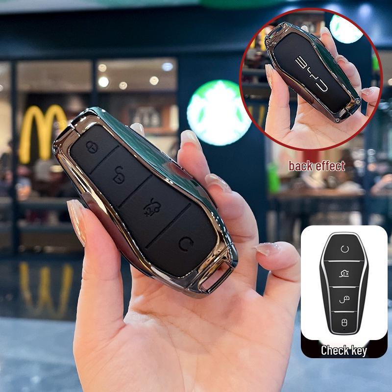 Compatible Key Case for BYD Dolphin, Seagull, Yuan, Seal 05, Qin, E2, E3, E7, Han, Tang, and Song Cars.