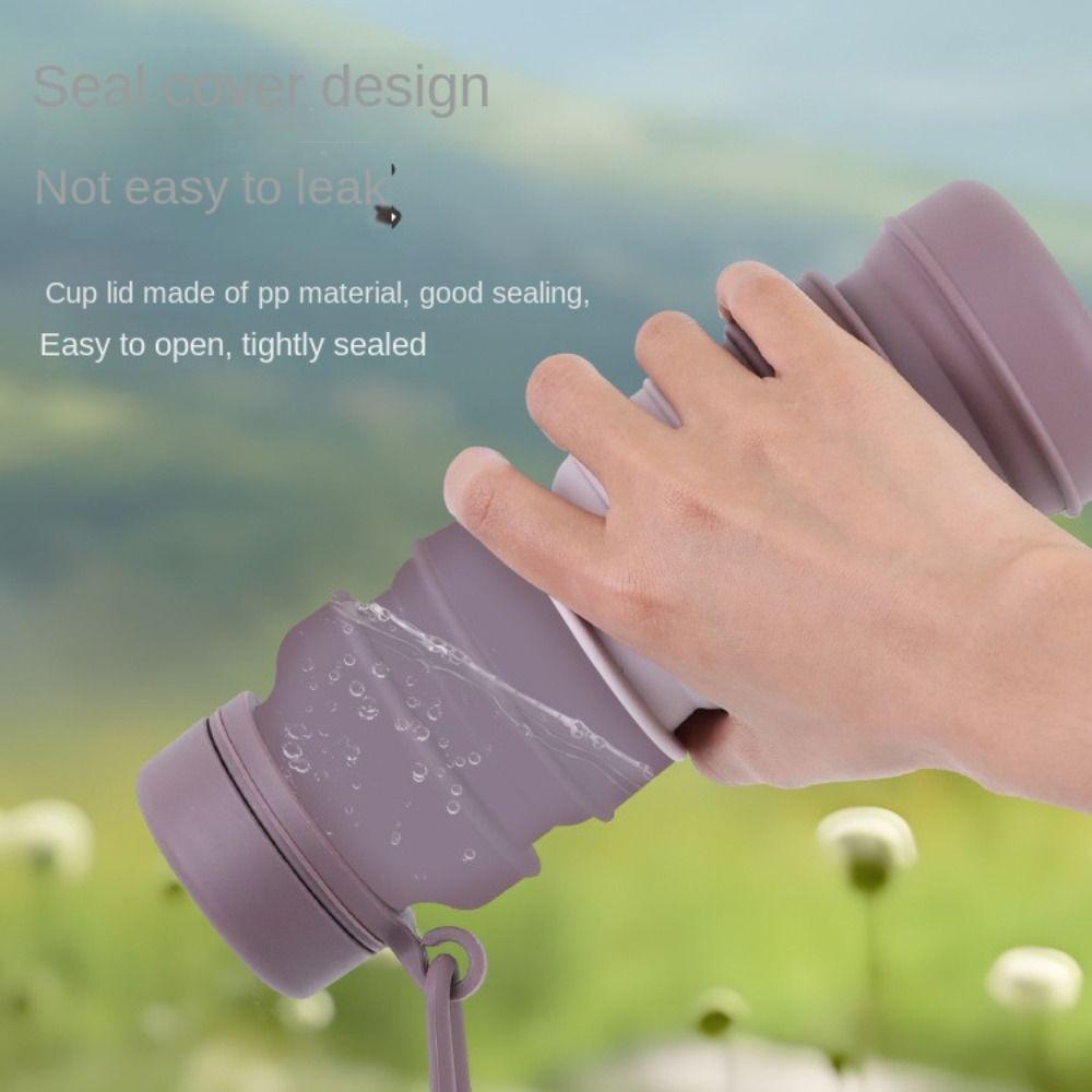 Reuseable Retractable Coffee Cup Portable Collapsible Water Cups Silicone Sport Bottles  Hiking