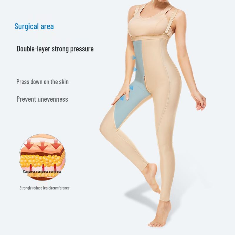 Modelator corporal post-operator liposucție: Costum de Compresie pentru Talie și Abdomen, Pantaloni pentru Conturarea Corpului și a Picioarelor Etapa 1