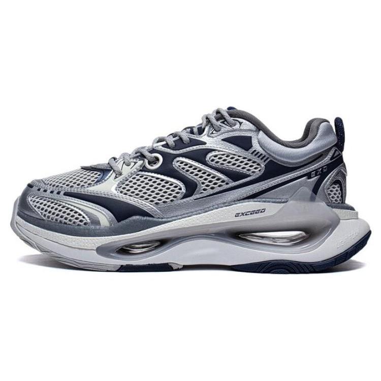 Li-Ning Exceed Infinity 3M  Silver Grey Blue  Men s AZGT003-1 EU 42⅓