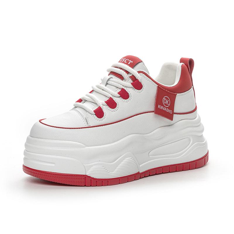 Platform Spring and Autumn New Leather Muffin Small Student Sports and Leisure Shoes