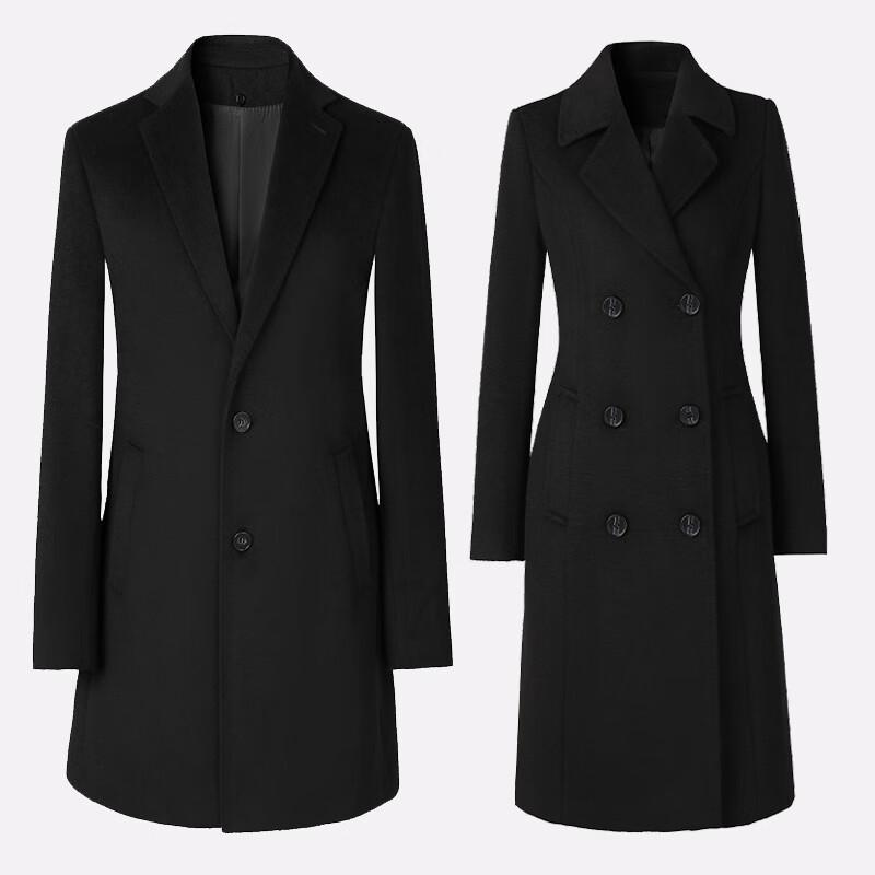 Unisex Double-Breasted Wool Blend Professional Overcoat