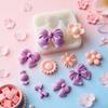 Mini Daisy Flower Bow Tie Silicone Mold Mini Sunflower Candy Form Homemade Chocolate Candy Cake Decor Baking Molds