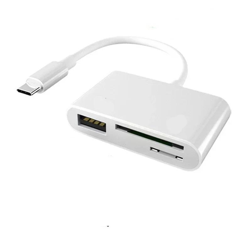

3in1 Type-C Adapter TF CF SD Memory Card Reader Writer Compact Flash USB-C for IPad Pro Huawei for Macbook USB Type C Cardreader білий