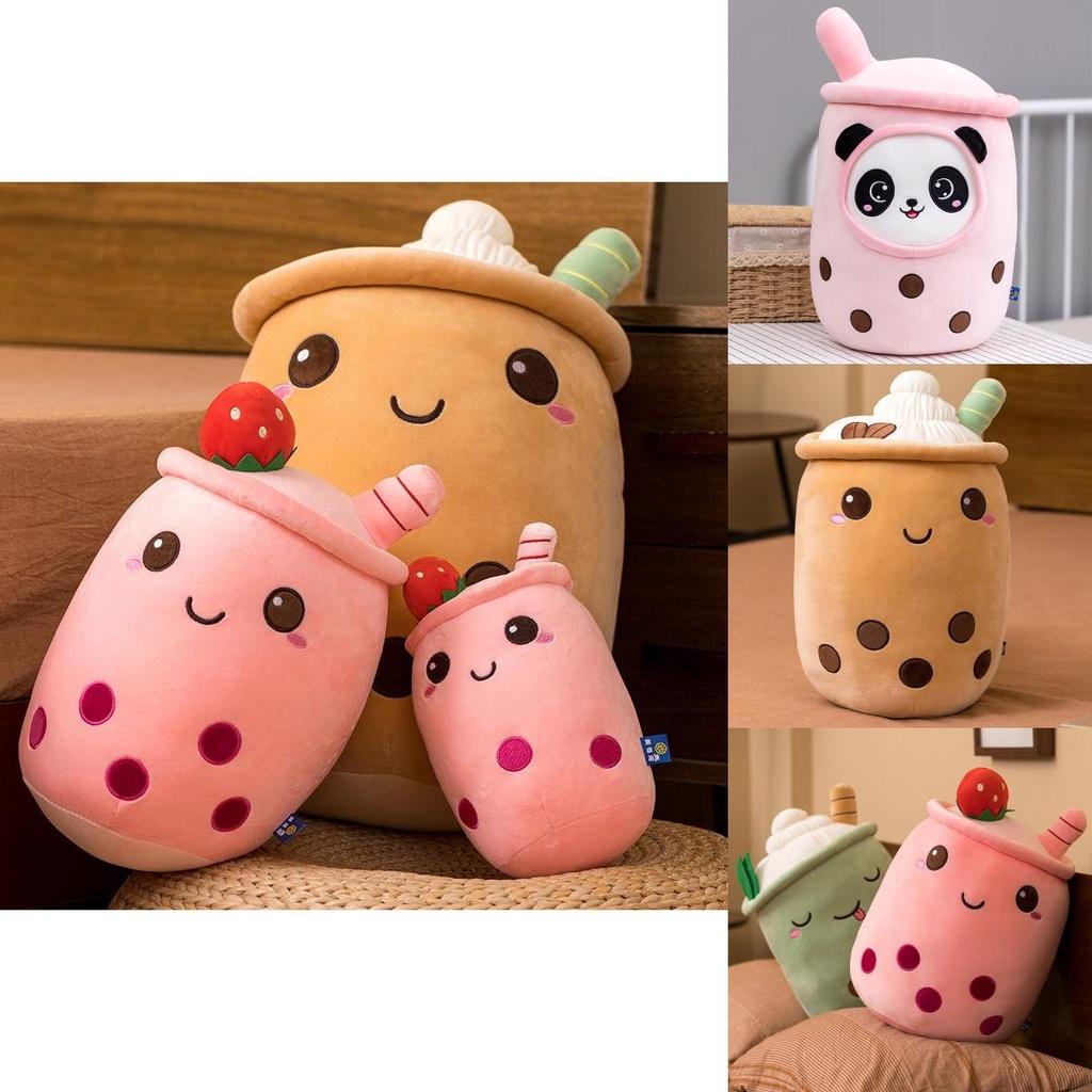 Soft Pearl Milk Tea Pillow For Girls Big Plush Toy For Sleeping And Display Coral Velvet Pp Cotton 23cm-70cm