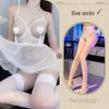 Transparent Erotic Lingerie Set with Underwire and Open Crotch - Removable Sleep Dress for Small Chest