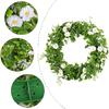Green Clover Wreath with Daisies, Spring Summer Front Door Wreath, Irish Themed Outdoor Wall Decor, Elegant Shamrock