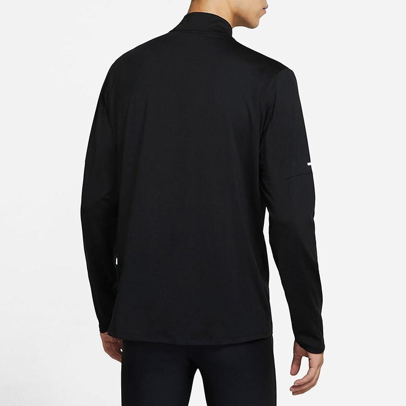Nike Maglia da Corsa Manica Lunga con Mezza Zip Element Dri-FIT Uomo Top Nero DD4757-010