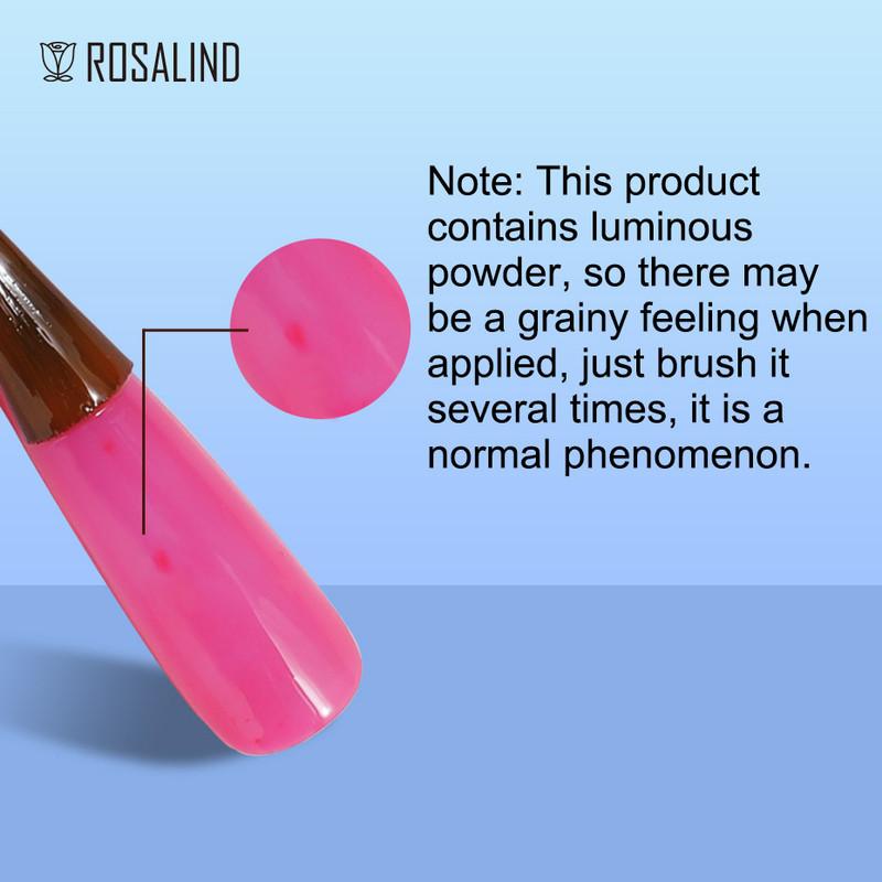ROSALIND 6 Colors Night Glow Gel Polish Soak Off LED/UV Lamp Luminous Effect Base Top Coat For Nail Art Design