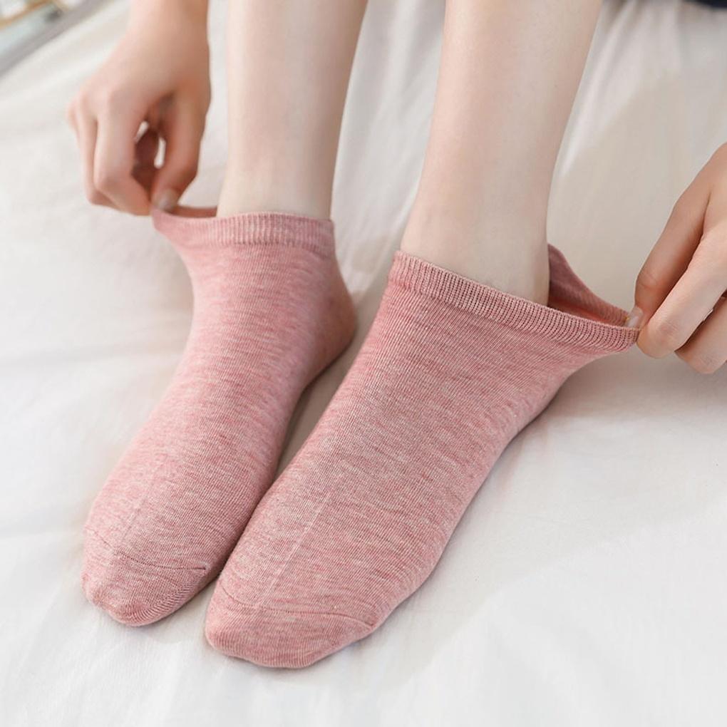 10 Pairs of Women's Happy Smile Embroidered Sneaker Socks