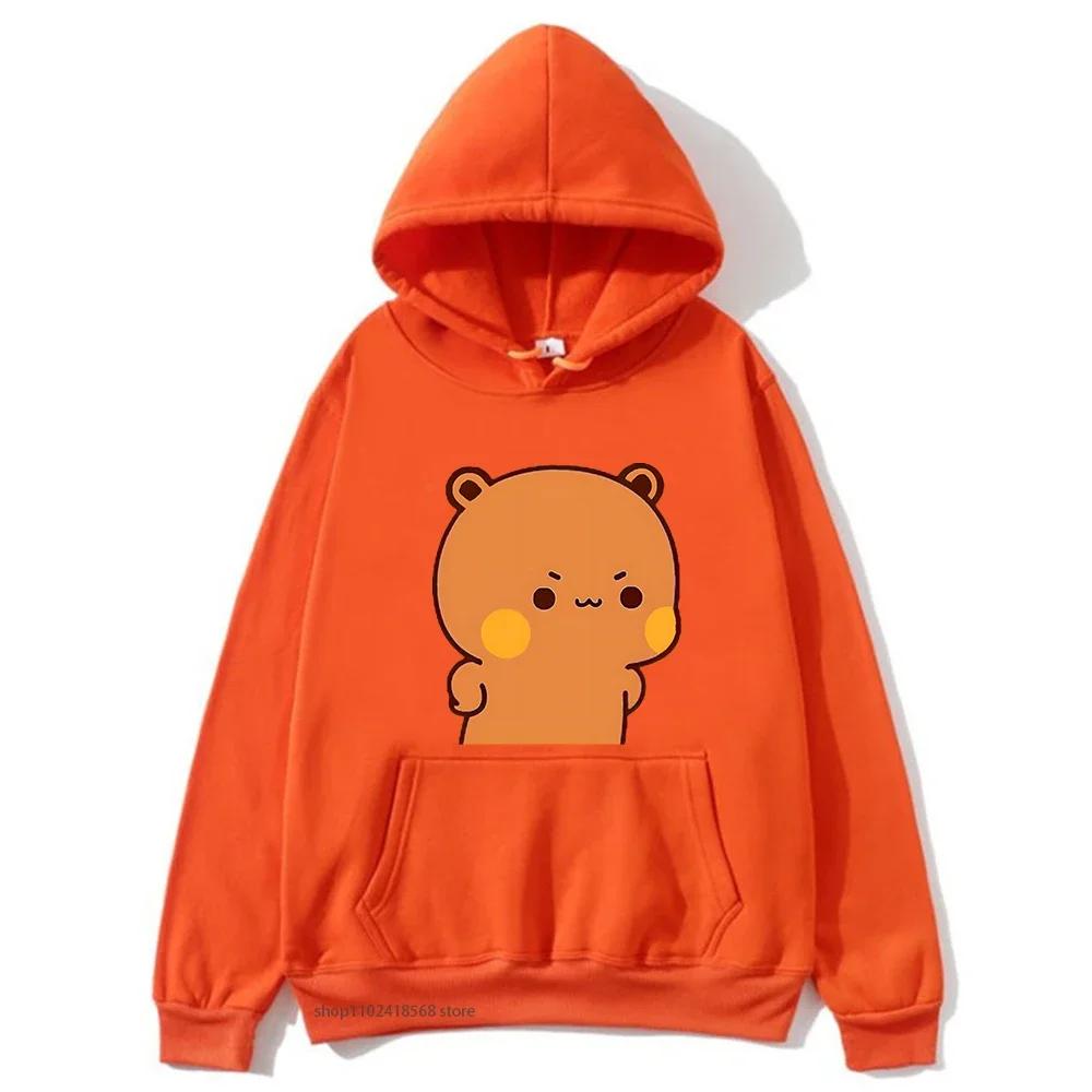 Cute Bubu Is Yelling At Dudu Hoodies for Men's Sweatshirt Women Couple Clothes Panda Bear Casual Kawaii Tops Fleece
