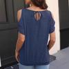 Frühling Sommer Damenmode Cold Shoulder Raglanärmel Einfarbig Lässig T-Shirt Top Für Grenzüberschreitenden Handel