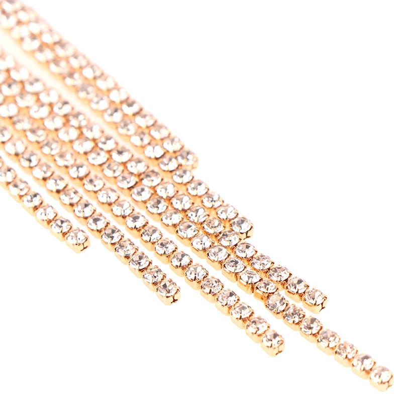 S925 Silbernadel Klassische Glänzende Ohrringe Damen Überlange