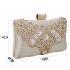 Women Beaded Clutch Evening Bag Fashion Rhinestone Diamond Wedding Handbag Bridal Purse for Cocktail Party Prom