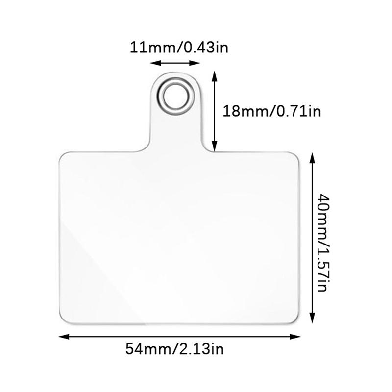 10pcs Universal Detachable Transparent Mobile Phone Lanyard Patch Phones Crossbody Strap Hanging Cord Replacement Gasket
