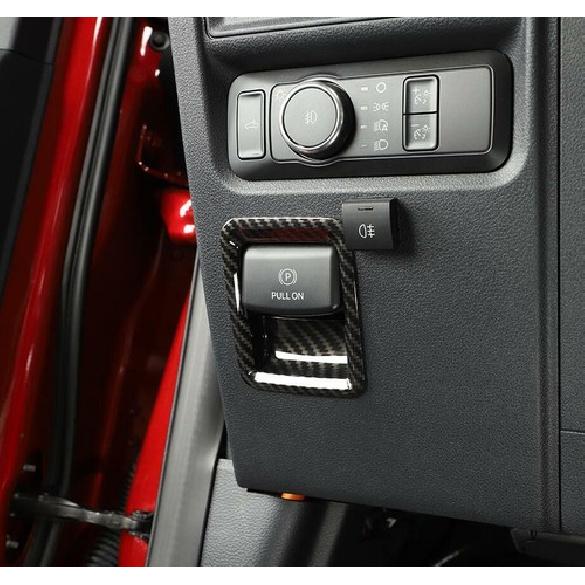 For - Ford F150 F-150 Carbon Fiber Handbrake P Switch Buttons Cover Trim