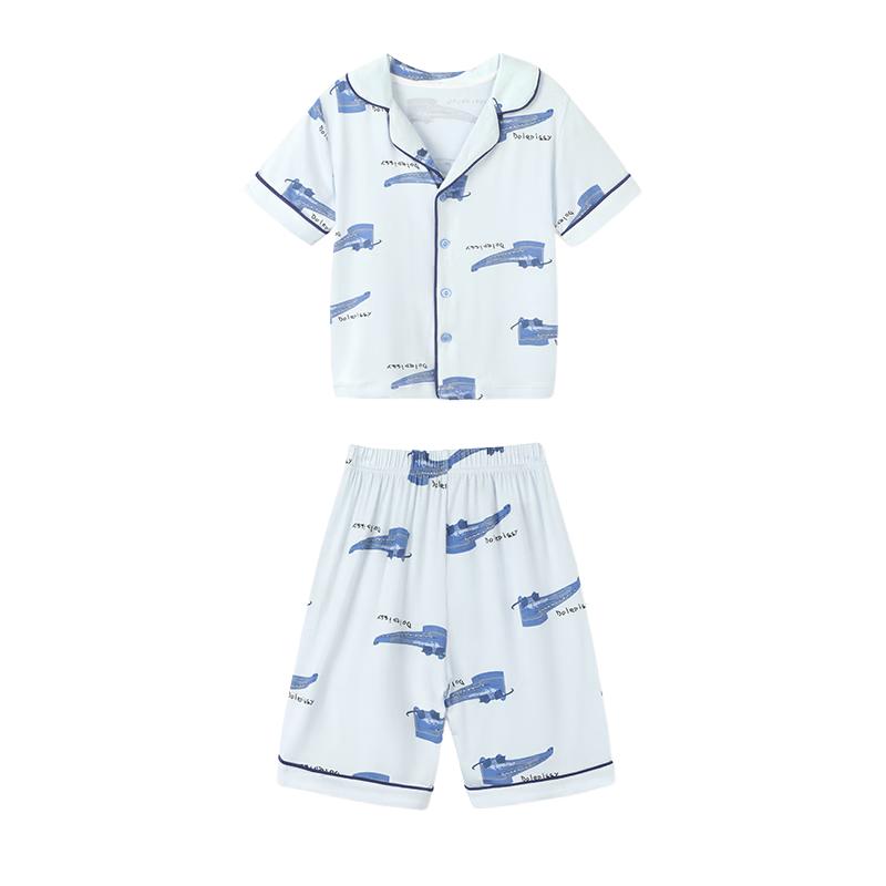 ASK JUNIOR Boys  Modal Short Sleeve & Short Pajama Set 110