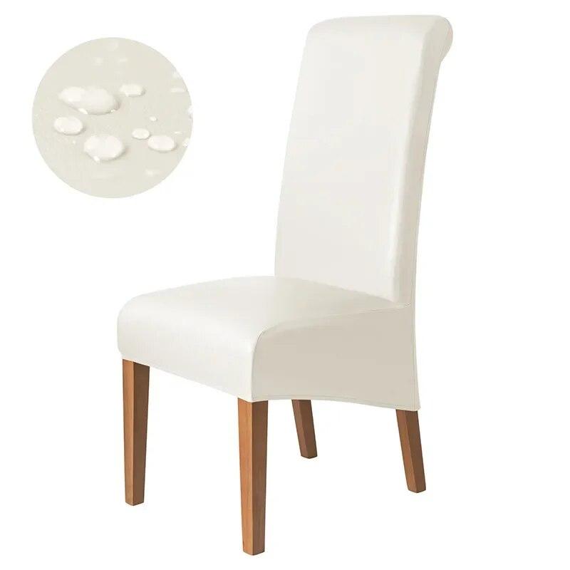 

Водонепроницаемый чехол для стула из искусственной ткани размера XL с высокой спинкой, эластичный чехол для обеденного стула, эластичный, против грязи и царапин, чехол для сиденья, протектор 1 Piece