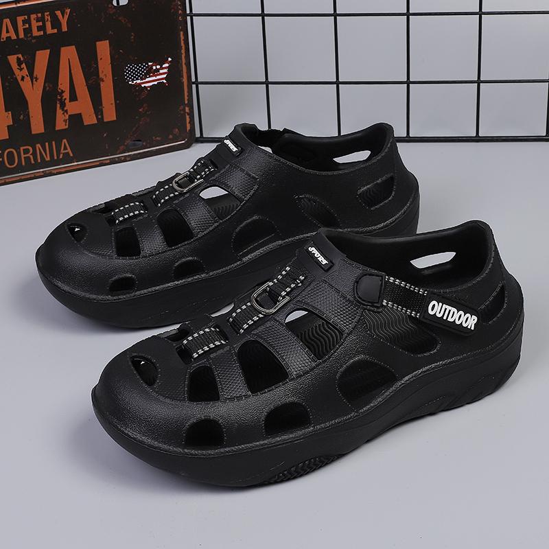 Men's wide toe shoes new outdoor casual sports sandals comfortable and lightweight beach shoes hollow garden shoes cave shoes
