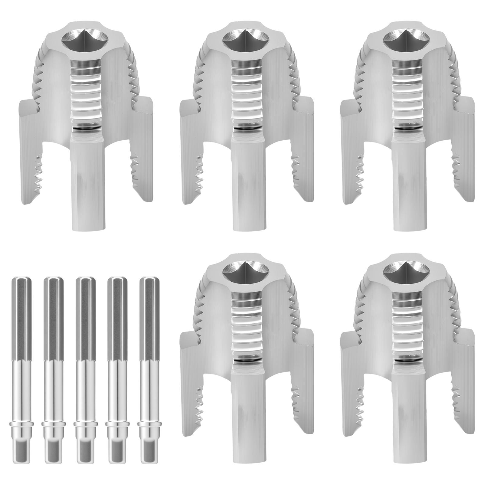 

Integrated Internal External Pipe Threading Tool with 1/2 3/4 Dies 2 in 1 Pvc Pipe Threader Kit Dual-Function Pipe Thread C 5PCS