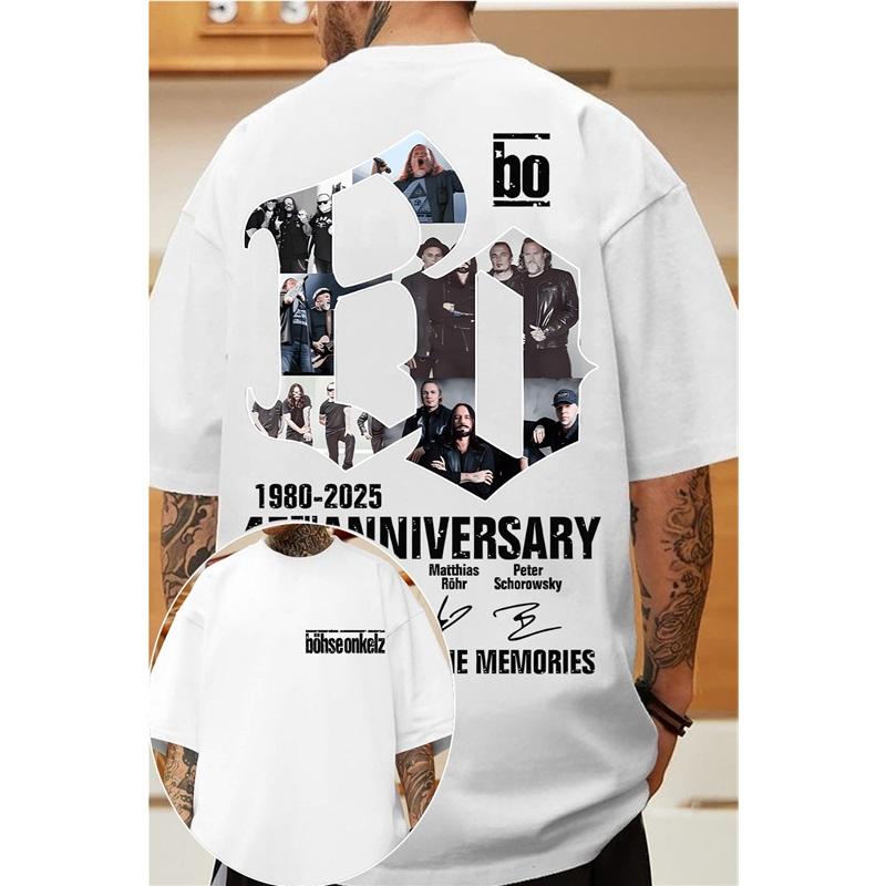 Böhse Onkelz Konsert Frankfurt Band Rock Herr T-shirt S-4XL Män Kvinnor Oversized Unisex Bomull Hög Kvalitet Kvinna Man Kläder Bekväma T-shirts