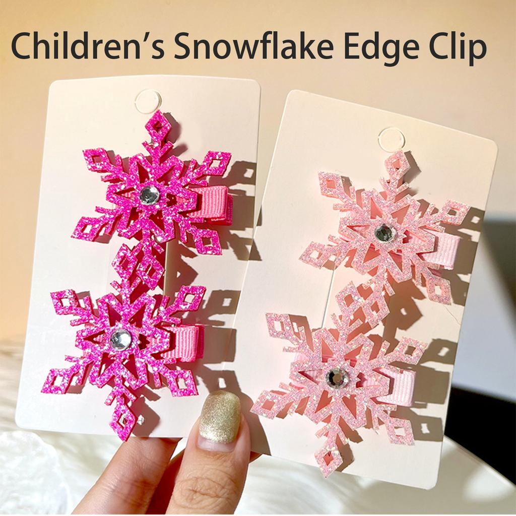 Snowflake Hair Clip Alloy Hairpin with Snowflakes Shape Comfortable Hairpiece for Christmas Party Styling Accesories