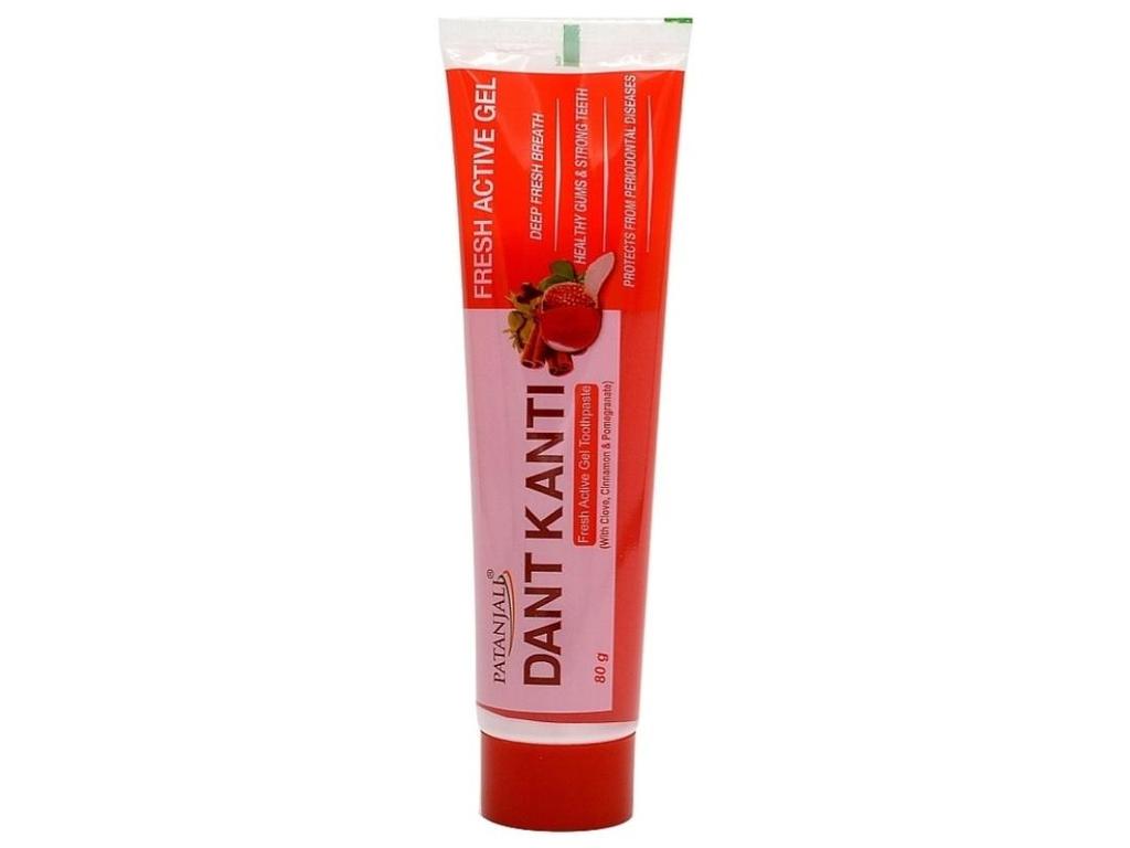 Fresh Active Gel Toothpaste - Deep Fresh Breath, Healthy Gums, Strong Teeth Patanjali Dant Kanti