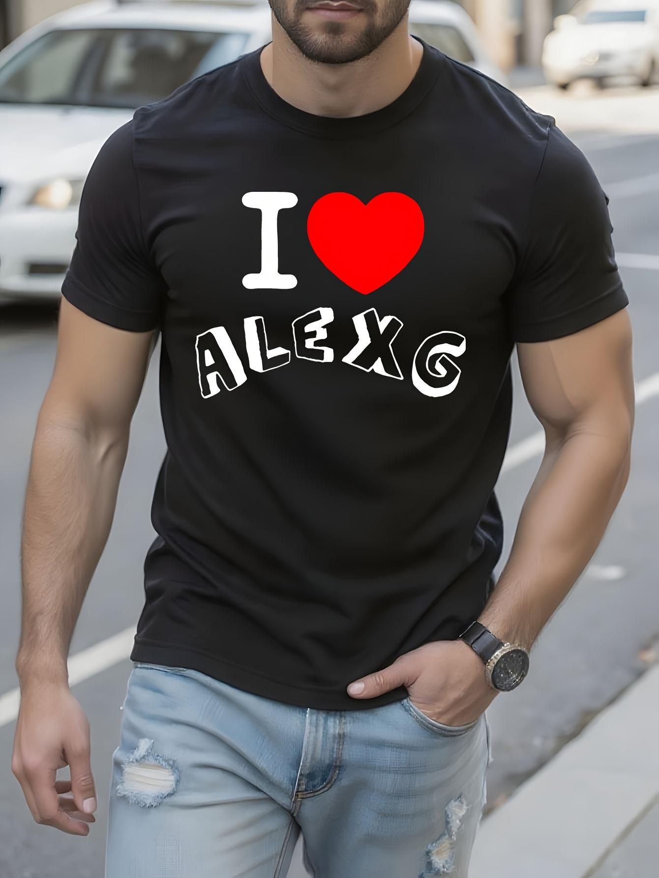 I Love Alex G Graphic Tshirt for Men Women - Vintage Over... XXXXL