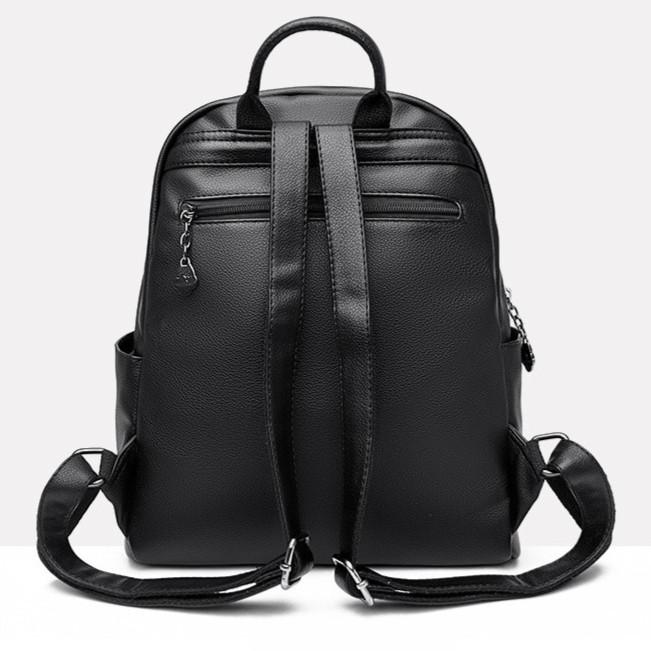 IELGY Black Backpack Korean Version Travel Large Capacity Backpack