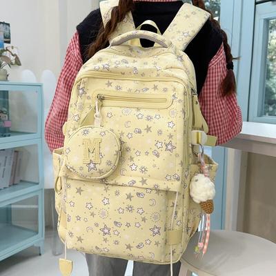 College Style Female Star Backpack Student Lightweight Large Capacity Schoolbag