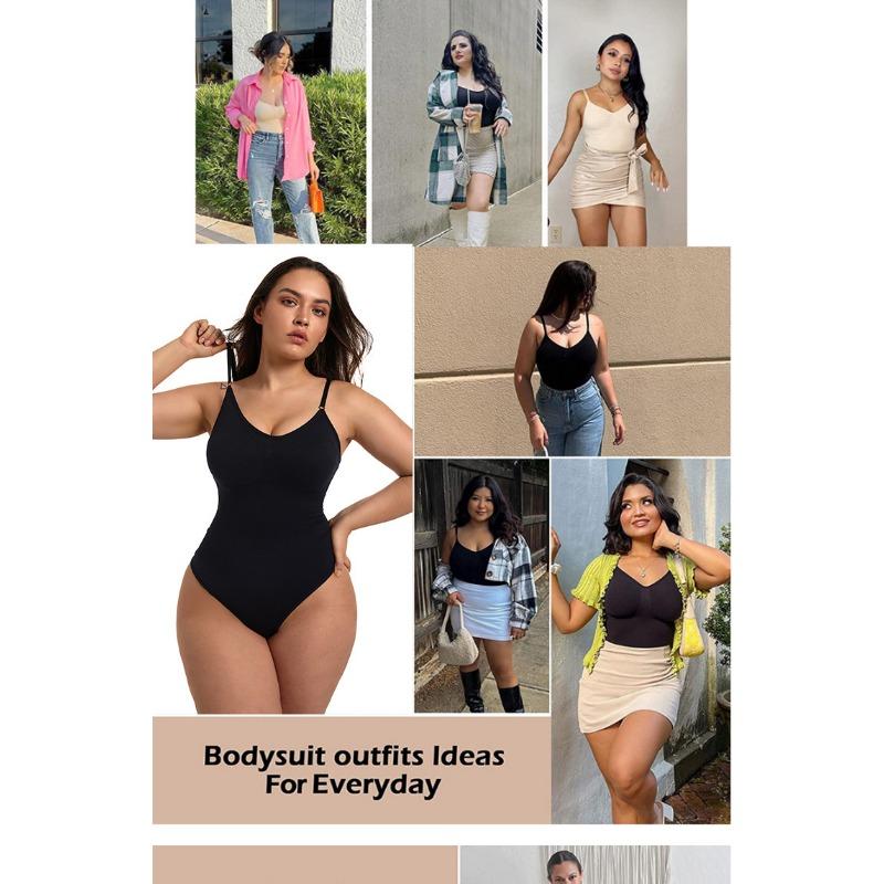 Seamless Shapewear Bodysuit Tummy Control Butt Lifting Plus Size Sling Thong Bodyshaper
