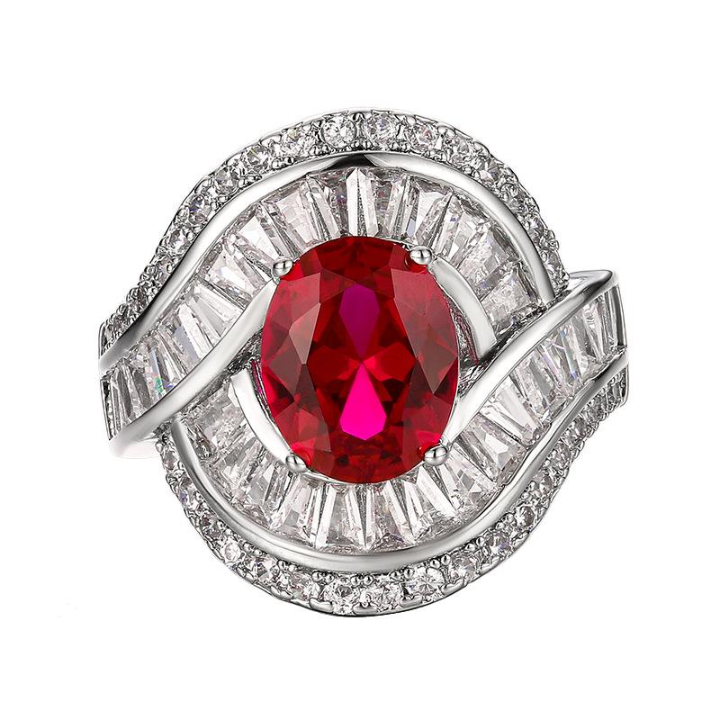 Jewelry Copper Bottom Gold-Plated Simulation Para Green Ring Main Stone 8 * 10