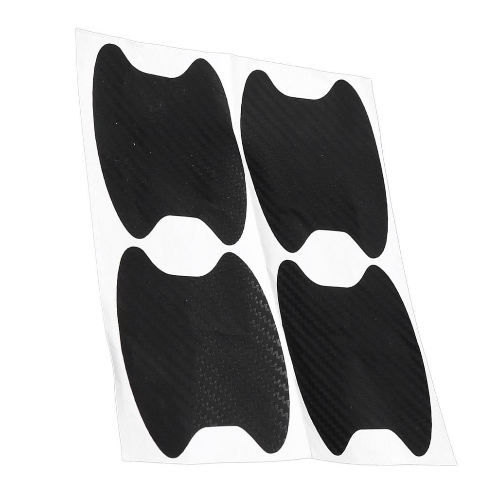 4pcs Door Handle Bowl Cover Trim Carbon Fiber Protector Anti Scratch Stickers for Car Truck Universal
