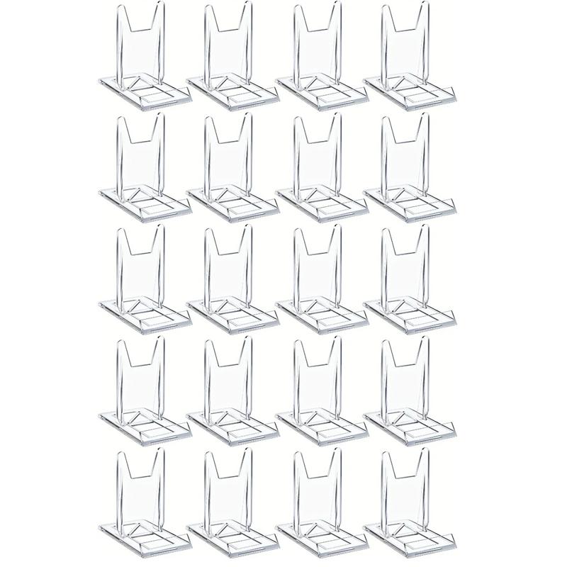 5/12pcs Clear Acrylic Display Stands Small Adjustable Book Purse Badge Shell Wedding Card Holder Table Display Stand Transparent
